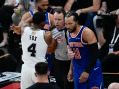 Final NBA: ‘Segalanya tidak akan bagus’ — Knicks berusaha keras untuk bertahan dari perkelahian di Game 2 dan memperpanjang kemenangan beruntun playoff menjadi 13
| beritakitanih Final NBA: 'Segalanya tidak akan bagus' — Knicks berusaha keras untuk bertahan dari perkelahian di Game 2 dan memperpanjang kemenangan beruntun playoff menjadi 13
| beritakitanih