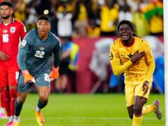 Ghana mencetak gol kemenangan dramatis pada menit ke-95 melawan Panama
| beritakitanih Ghana mencetak gol kemenangan dramatis pada menit ke-95 melawan Panama
| beritakitanih