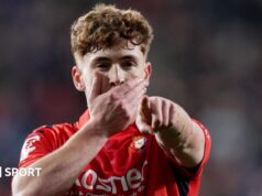 Liverpool memicu klausul pelepasan pemain sayap Munoz sebesar £34,6 juta
| beritakitanih Liverpool memicu klausul pelepasan pemain sayap Munoz sebesar £34,6 juta
| beritakitanih